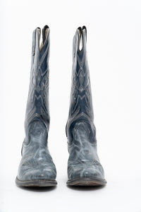 Vintage x Blue Butterfly Embroidered Cowboy Boots (5-6W)