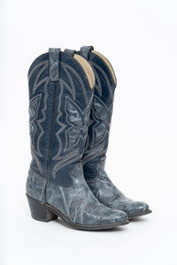 Vintage x Blue Butterfly Embroidered Cowboy Boots (5-6W)