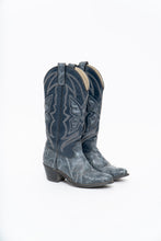 Load image into Gallery viewer, Vintage x Blue Butterfly Embroidered Cowboy Boots (5-6W)