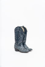 Load image into Gallery viewer, Vintage x Blue Butterfly Embroidered Cowboy Boots (5-6W)