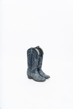 Load image into Gallery viewer, Vintage x Blue Butterfly Embroidered Cowboy Boots (5-6W)