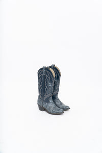 Vintage x Blue Butterfly Embroidered Cowboy Boots (5-6W)