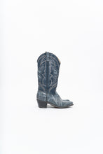 Load image into Gallery viewer, Vintage x Blue Butterfly Embroidered Cowboy Boots (5-6W)