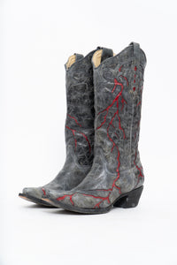 Vintage x CORRAL Lightning Leather Cowboy Boot (6-7W)