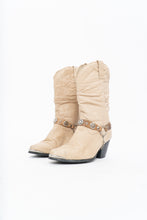 Load image into Gallery viewer, Vintage x DINGO Beige Belted Leather Cowboy Boot (6-7W)