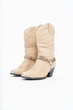 Load image into Gallery viewer, Vintage x DINGO Beige Belted Leather Cowboy Boot (6-7W)