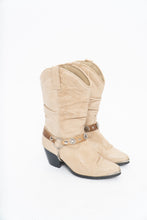 Load image into Gallery viewer, Vintage x DINGO Beige Belted Leather Cowboy Boot (6-7W)
