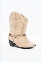 Load image into Gallery viewer, Vintage x DINGO Beige Belted Leather Cowboy Boot (6-7W)