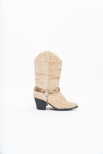 Load image into Gallery viewer, Vintage x DINGO Beige Belted Leather Cowboy Boot (6-7W)