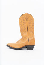 Load image into Gallery viewer, Vintage x JUSTIN x Deadstock Tan Embroidered Leather Cowboy Boot (8.5M, 10W)