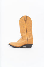 Load image into Gallery viewer, Vintage x JUSTIN x Deadstock Tan Embroidered Leather Cowboy Boot (8.5M, 10W)