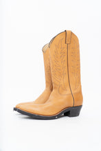 Load image into Gallery viewer, Vintage x JUSTIN x Deadstock Tan Embroidered Leather Cowboy Boot (8.5M, 10W)