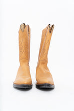 Load image into Gallery viewer, Vintage x JUSTIN x Deadstock Tan Embroidered Leather Cowboy Boot (8.5M, 10W)