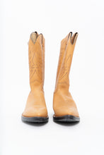 Load image into Gallery viewer, Vintage x JUSTIN x Deadstock Tan Embroidered Leather Cowboy Boot (8.5M, 10W)