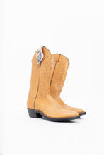 Load image into Gallery viewer, Vintage x JUSTIN x Deadstock Tan Embroidered Leather Cowboy Boot (8.5M, 10W)