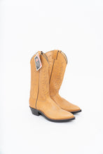 Load image into Gallery viewer, Vintage x JUSTIN x Deadstock Tan Embroidered Leather Cowboy Boot (8.5M, 10W)