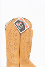 Load image into Gallery viewer, Vintage x JUSTIN x Deadstock Tan Embroidered Leather Cowboy Boot (8.5M, 10W)