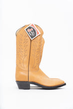 Load image into Gallery viewer, Vintage x JUSTIN x Deadstock Tan Embroidered Leather Cowboy Boot (8.5M, 10W)