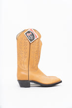 Load image into Gallery viewer, Vintage x JUSTIN x Deadstock Tan Embroidered Leather Cowboy Boot (8.5M, 10W)