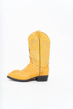Load image into Gallery viewer, Vintage x VAQEURO Yellow Genuine Croc Cowboy Boot (9M, 10-10.5W)