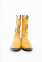 Load image into Gallery viewer, Vintage x VAQEURO Yellow Genuine Croc Cowboy Boot (9M, 10-10.5W)