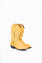 Load image into Gallery viewer, Vintage x VAQEURO Yellow Genuine Croc Cowboy Boot (9M, 10-10.5W)