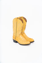 Load image into Gallery viewer, Vintage x VAQEURO Yellow Genuine Croc Cowboy Boot (9M, 10-10.5W)