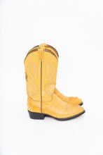 Load image into Gallery viewer, Vintage x VAQEURO Yellow Genuine Croc Cowboy Boot (9M, 10-10.5W)
