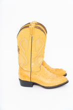 Load image into Gallery viewer, Vintage x VAQEURO Yellow Genuine Croc Cowboy Boot (9M, 10-10.5W)