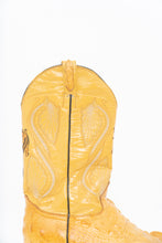 Load image into Gallery viewer, Vintage x VAQEURO Yellow Genuine Croc Cowboy Boot (9M, 10-10.5W)