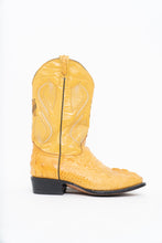 Load image into Gallery viewer, Vintage x VAQEURO Yellow Genuine Croc Cowboy Boot (9M, 10-10.5W)