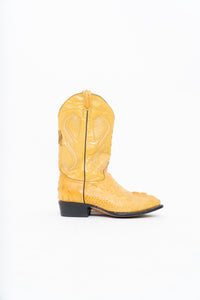 Vintage x VAQEURO Yellow Genuine Croc Cowboy Boot (9M, 10-10.5W)