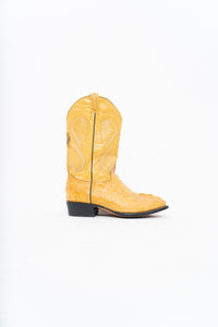 Vintage x VAQEURO Yellow Genuine Croc Cowboy Boot (9M, 10-10.5W)
