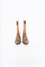 Load image into Gallery viewer, Vintage x Tan, Green Leather Cowboy Boot (5, 5.5W)