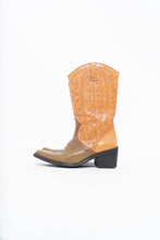 Load image into Gallery viewer, Vintage x Tan, Green Leather Cowboy Boot (5, 5.5W)