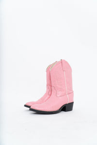Vintage x Pink Leather Cowboy Boot (5W)