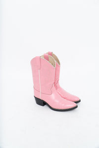 Vintage x Pink Leather Cowboy Boot (5W)