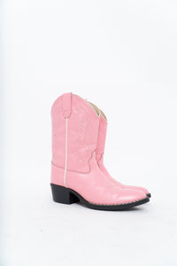 Vintage x Pink Leather Cowboy Boot (5W)