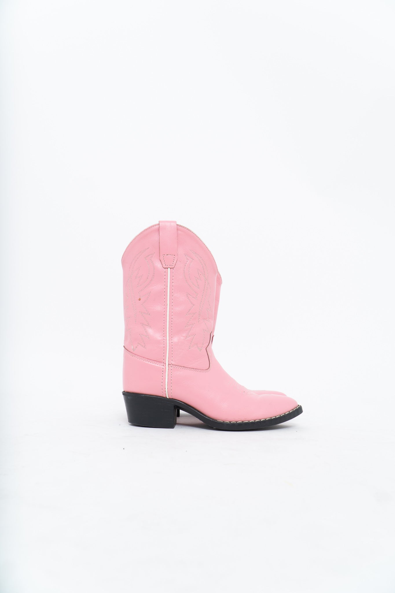 Vintage x Pink Leather Cowboy Boot (5W)