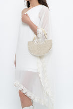 Load image into Gallery viewer, Vintage x White Lace Embroidered Flowy White Sheer Off-Shoulder Top (L)