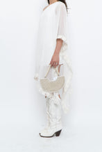 Load image into Gallery viewer, Vintage x White Lace Embroidered Flowy White Sheer Off-Shoulder Top (L)
