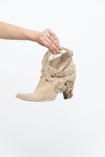 Load image into Gallery viewer, Vintage x Made in Italy / Beige Sude Star Studded Short Cowboy Boot (6, 6.5)