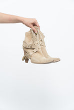 Load image into Gallery viewer, Vintage x Made in Italy / Beige Sude Star Studded Short Cowboy Boot (6, 6.5)