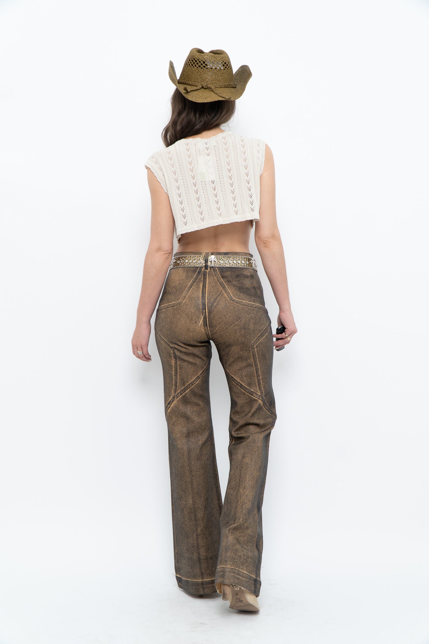 REVICE x Faded Brown Star Stretch Denim (S)