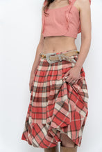 Load image into Gallery viewer, Vintage x Red Plaid Midi Skirt (M)