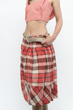 Load image into Gallery viewer, Vintage x Red Plaid Midi Skirt (M)