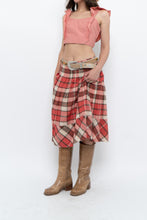 Load image into Gallery viewer, Vintage x Red Plaid Midi Skirt (M)