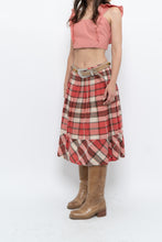Load image into Gallery viewer, Vintage x Red Plaid Midi Skirt (M)