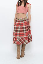 Load image into Gallery viewer, Vintage x Red Plaid Midi Skirt (M)