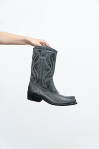 Vintage x ZIGI NY Grey Butter Leather Cowboy Boots (9M, 10, 10.5W)